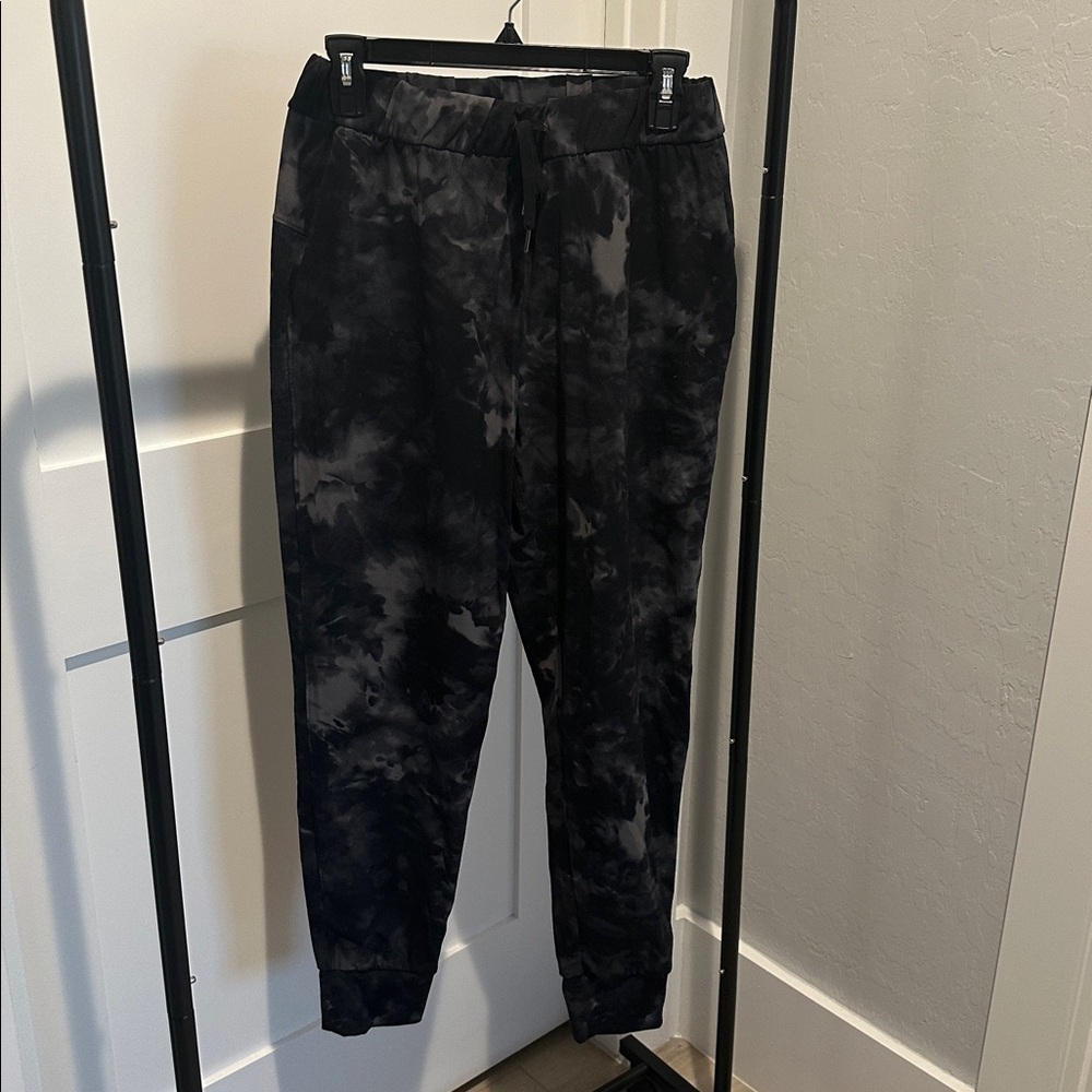 Santiny Black Tie-Dye Joggers